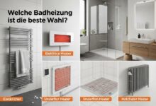 Modernes Badezimmer mit passender Badheizung und Handtuchheizkörper