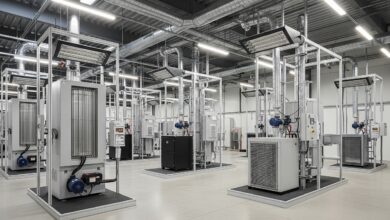 Heizung für Hallen: Effiziente Hallenheizungen im Überblick [Bildinhalt mit KI erstellt]
