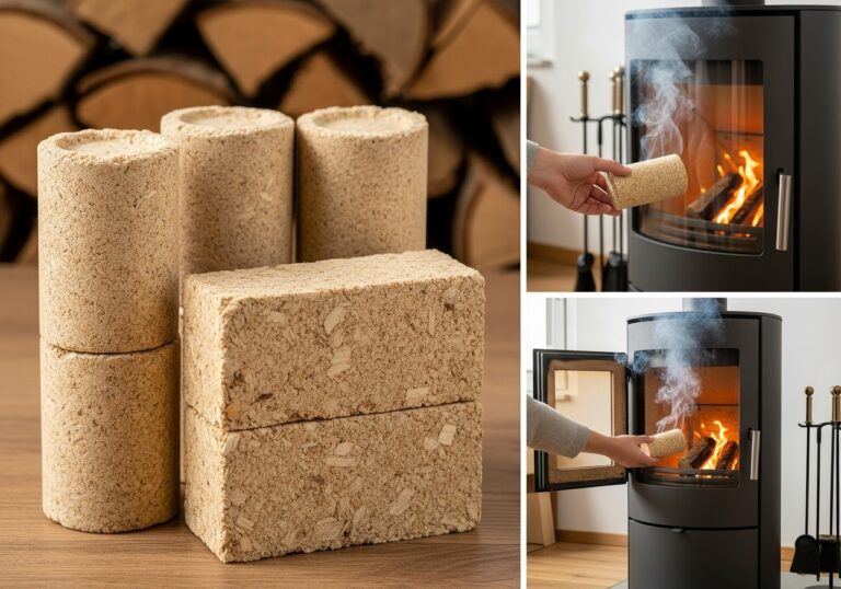 Effizient heizen mit Holzbriketts