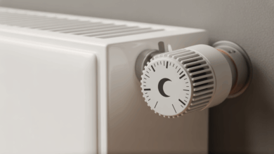 Heizung auf Mond Symbol einstellen