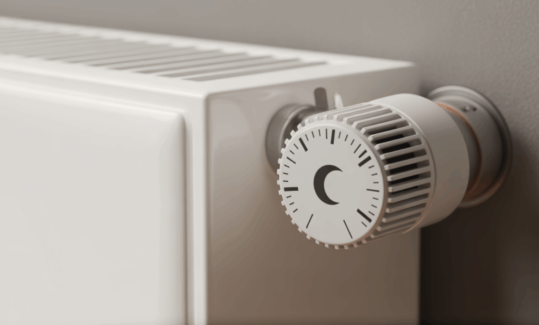 Heizung auf Mond Symbol einstellen