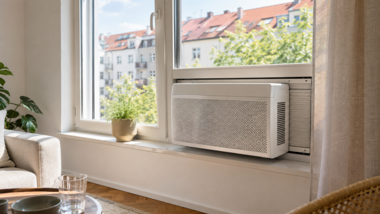 Fenster Klimaanlage [Bildinhalt mit KI erstellt]