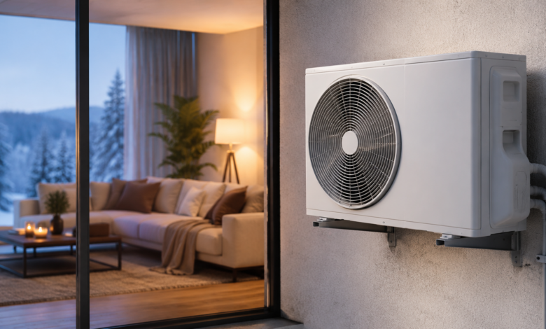 Heizen mit Klimaanlage [Bildinhalt mit KI erstellt]